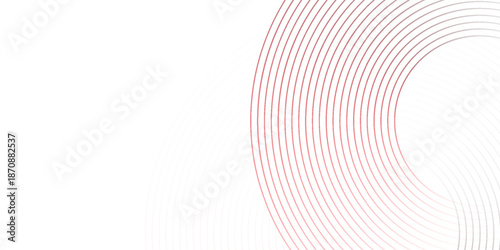 Collection of red concentric circles. Collection of radial sound wave or sonar rings. Pack of radar icon symbols, targets, dashed lines, halftones.eps 10,modern.