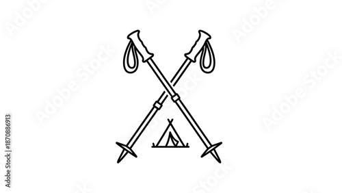 Crossed Nooses Rope Symbol Emblem.