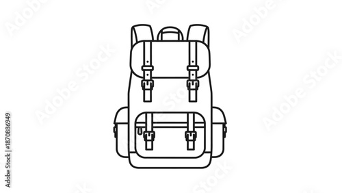 Detailed illustration of a backpack.