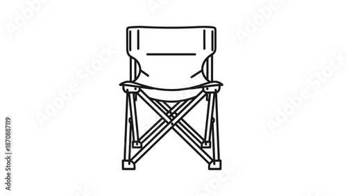 Director chair with crossed legs.
