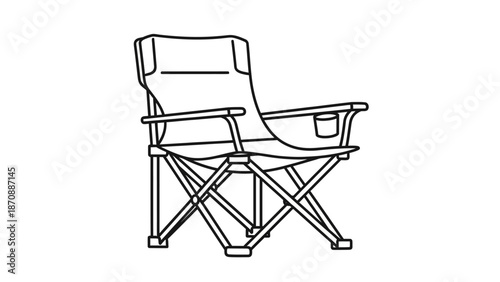 Director chair with armrests and legs.