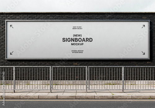 Roadside Signboard Mockup
