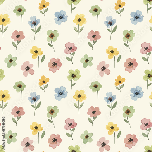 Seamless pattern with flowers. Seamless wallpaper with pink flowers
