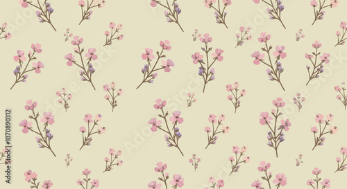 Floral seamless background. Abstract ornament geometric texture vector