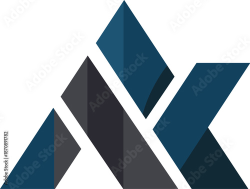 Minimal abstract leadership logo for consulting and executive corporate identity