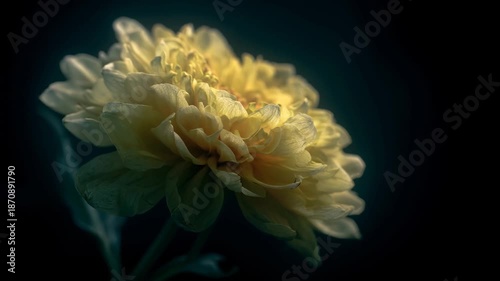 yellow flower in aquarium