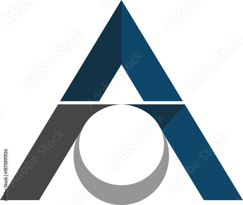 Abstract professional vision logo for leadership consulting and corporate branding
