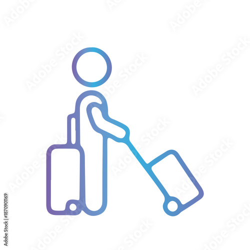 tourism and airline,irport, Boarding, Traveler, Tourist, passenger icon vector design 