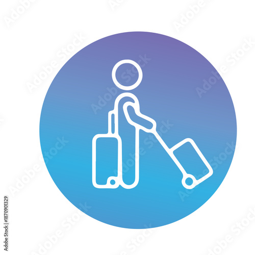 tourism and airline,irport, Boarding, Traveler, Tourist, passenger icon vector design 