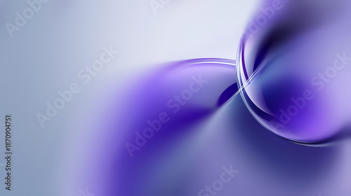 Abstract Design With Glass Shapes in Purple Tones