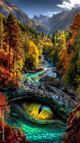 Mystical River with Eye of a Monster Aglow