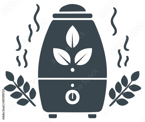 Ultrasonic Humidifier Vaporizer with Natural Leaf Design for Home Wellbeing