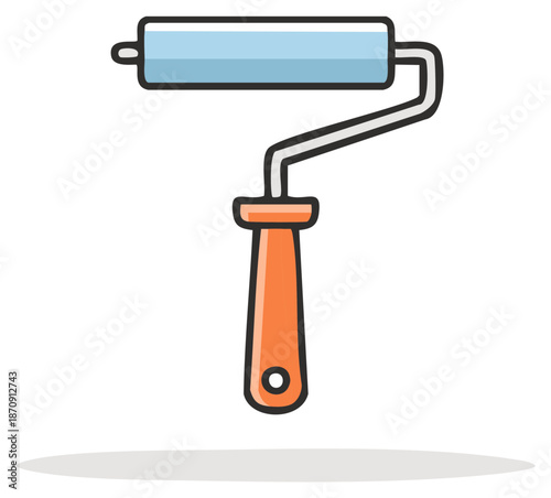 Paint roller tool icon for renovation and home improvement projects