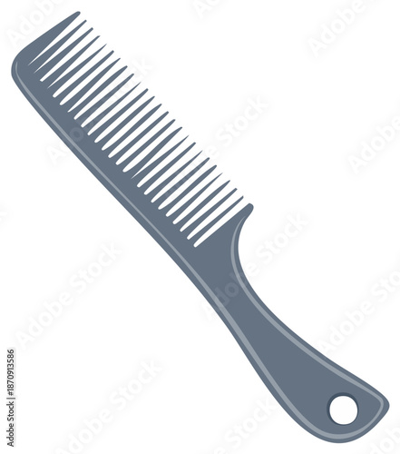 Gray comb illustration isolated on white background