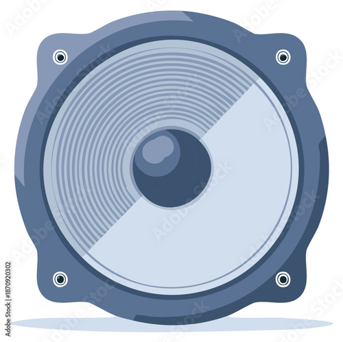 Isolated Cartoon Style Audio Speaker Illustration for Entertainment Purposes
