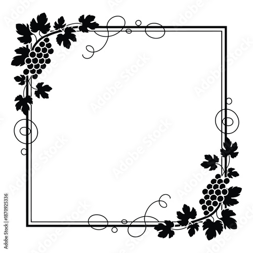 Rectangular Frame Border Design Vector Art Illustration - Decorative Frame.