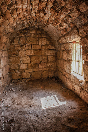 Ancient Ruins of the Crusader Fortress of Yehiam in the Galilee Region, Israel