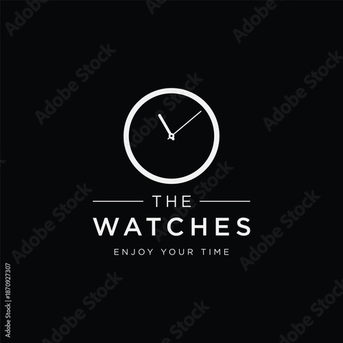 Abstract logo design for premium and luxury vintage watches. Logo for business, watch shop and brand.