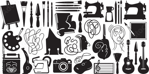Creative Artistic Icons and Symbols Collection
