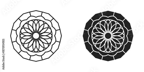 Intricate Mandala Designs in Black and White