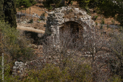 Ancient Ruins of the Crusader Fortress of Yehiam in the Galilee Region, Israel