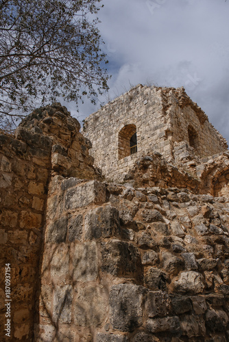 Ancient Ruins of the Crusader Fortress of Yehiam in the Galilee Region, Israel