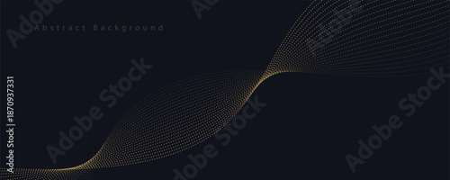 Dynamic Golden Lines Abstract Background