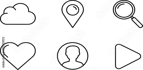 Vector set of dental teeth icons featuring business communication symbols and glossy web button signs for map pointer information design