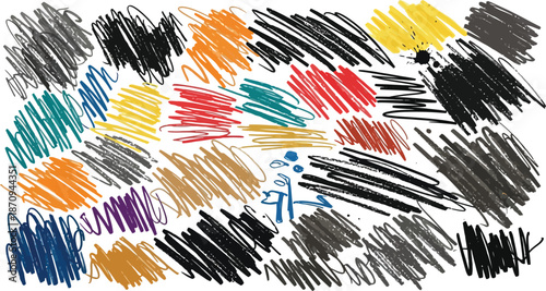 Wallpaper Mural Doodle elements collection hand drawn scribbles arrows circles stars bursts and lines for design Torontodigital.ca