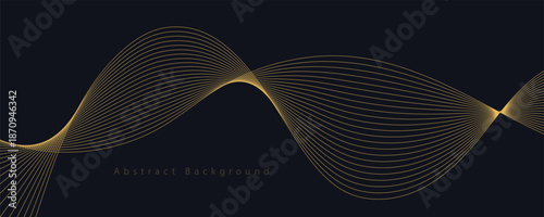 Dynamic Golden Lines Abstract Background