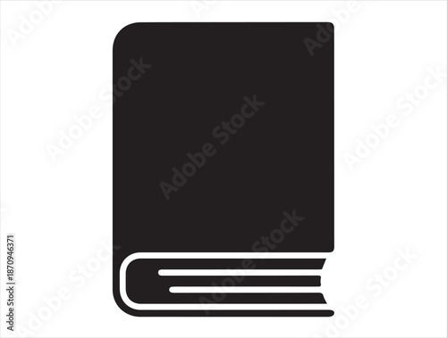 Bible Holy Book Icon in silhouette white background..