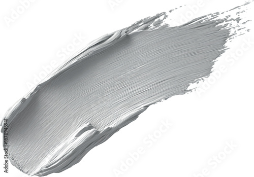 White Acrylic Paint Brush Stroke Vector
