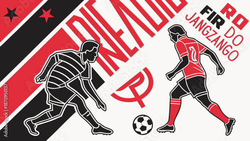 Vector illustration of a professional American football player silhouette running with a ball during an intense team sports competition action game featuring athletic men