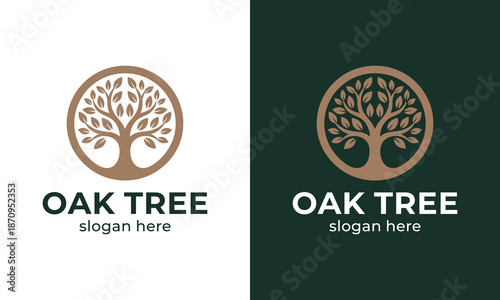 Abstract tree logo design concept vector template illustration with Line style symbol graphic icon