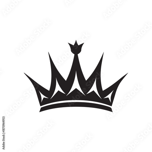Crown icon.Flat color design.Vector illustration isolated on white background.