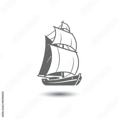 Classic Sailing Ship Icon