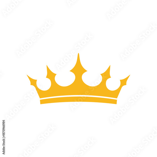 Crown icon.Flat color design.Vector illustration isolated on white background.