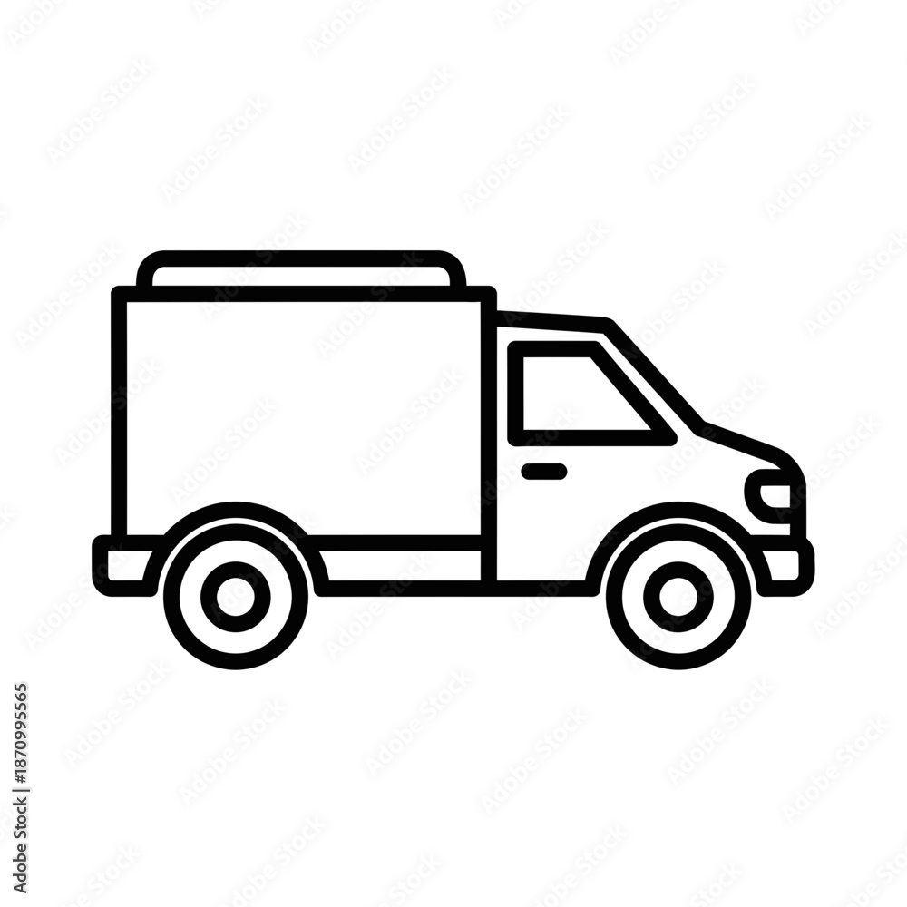 Fototapeta premium Delivery truck icon illustration