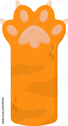 Diverse Cartoon Cat Paws Collection - Flat Illustration Vector Set of Feline Feet and Claws with Unique Fur Patterns