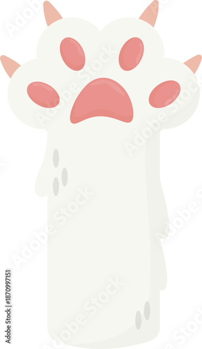 Diverse Cartoon Cat Paws Collection - Flat Illustration Vector Set of Feline Feet and Claws with Unique Fur Patterns