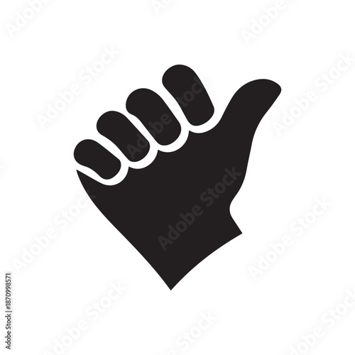 Fist okay icon, vector illustration flat design style isolated on white.