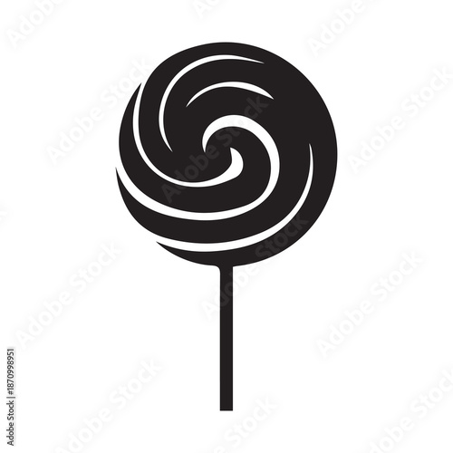 Lollipop Candy Icon Vector. White background design.