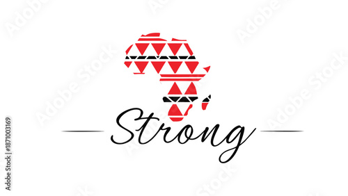 Inspirational African continent map with strong message