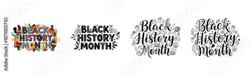 Black history month celebrations: vibrant and artistic designs