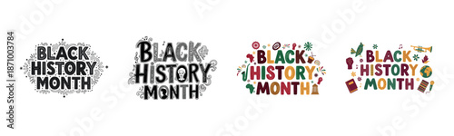 Black history month: bold and colorful typography designs