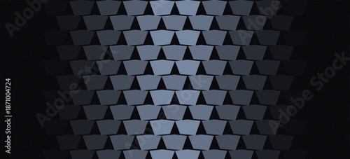 Symmetrical Stealth Armor Plating with Industrial 3D Facets and Central Spotlight