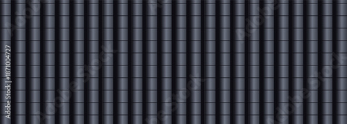 Symmetrical Monolithic Industrial Rib-Cage with Brushed Steel Shading