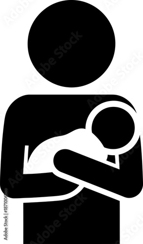 Person holding baby Vector