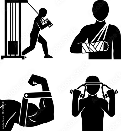 Various fitness activities Vector