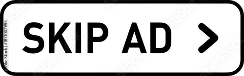 Skip ad button Vector